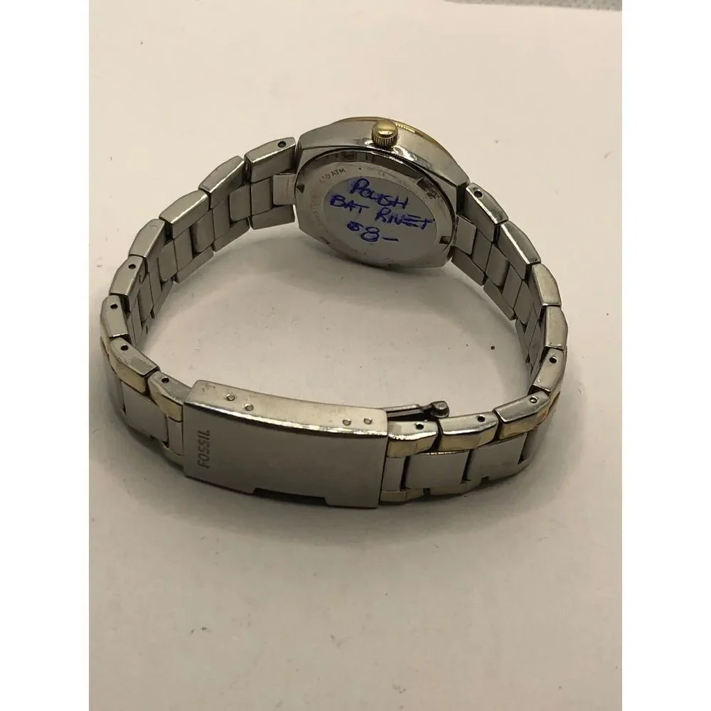 Fossil AM4187 Mens Two Tone Stainless Steel Analog Dial Quartz Wrist Watch HK465